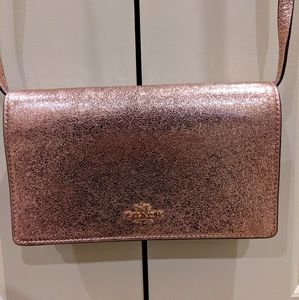 BNWT Coach Wallet with Strap Rose Gold